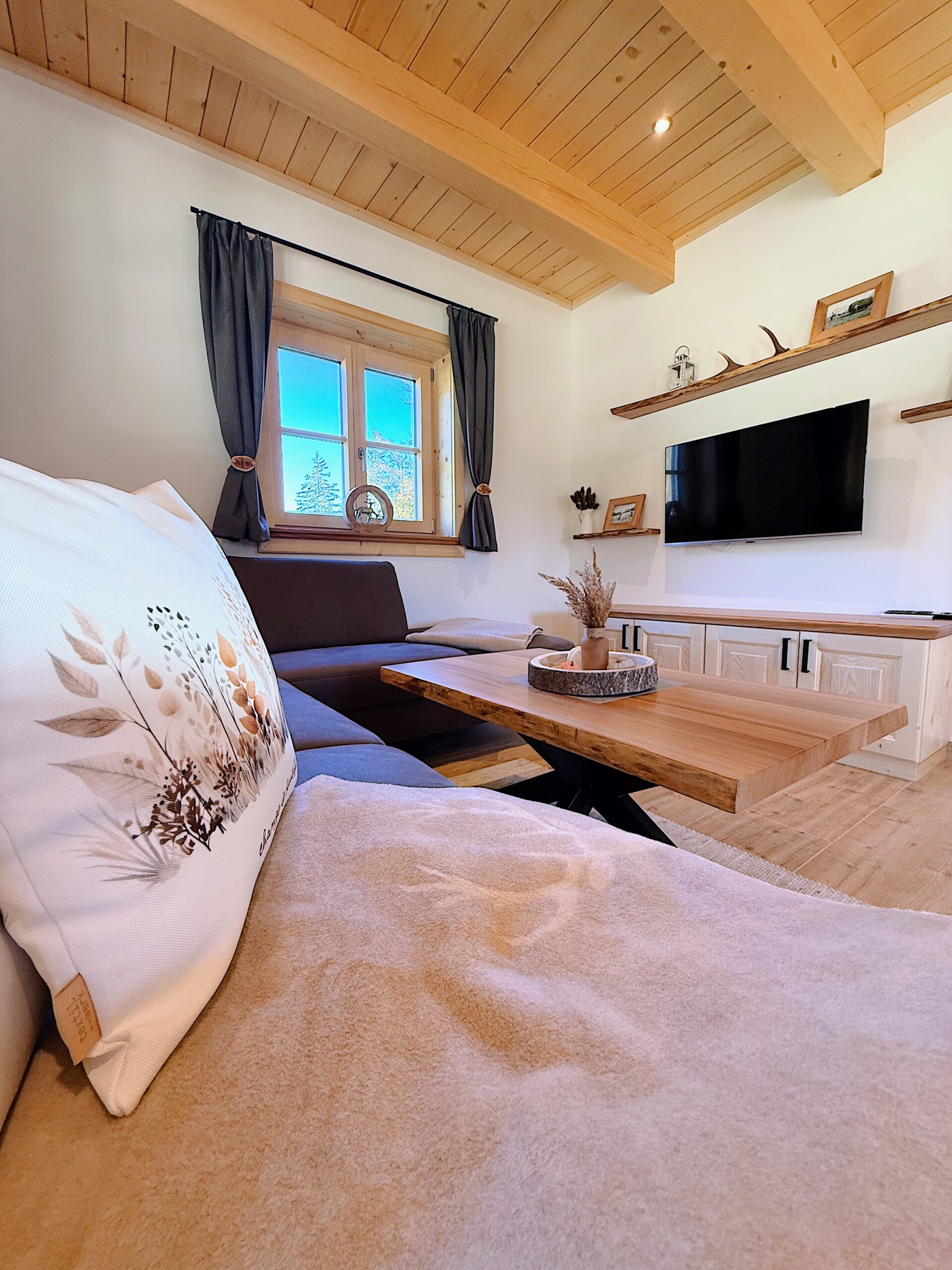 Wohnzimmer im Ferienhaus Bergmann in Bad Aussee